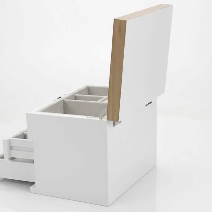 SONGMICS 3-Tier Jewelry Box with Mirror